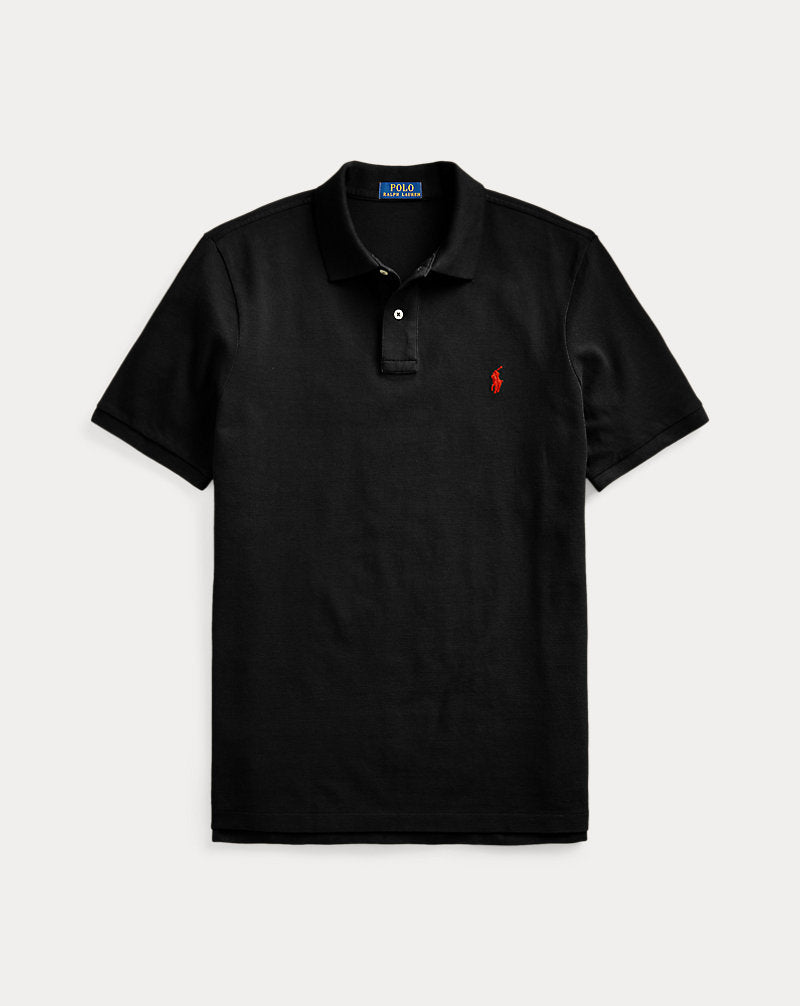 Athena™ Ralph Lauren The Iconic Polo shirt in classic design, showing the collar, logo, and textured fabric.