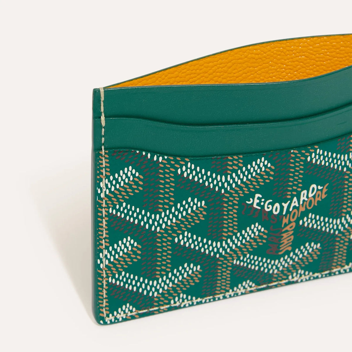 Athena™ GOYARD Saint-Sulpice leather cardholder with multiple card slots, featuring sleek design and fine craftsmanship.