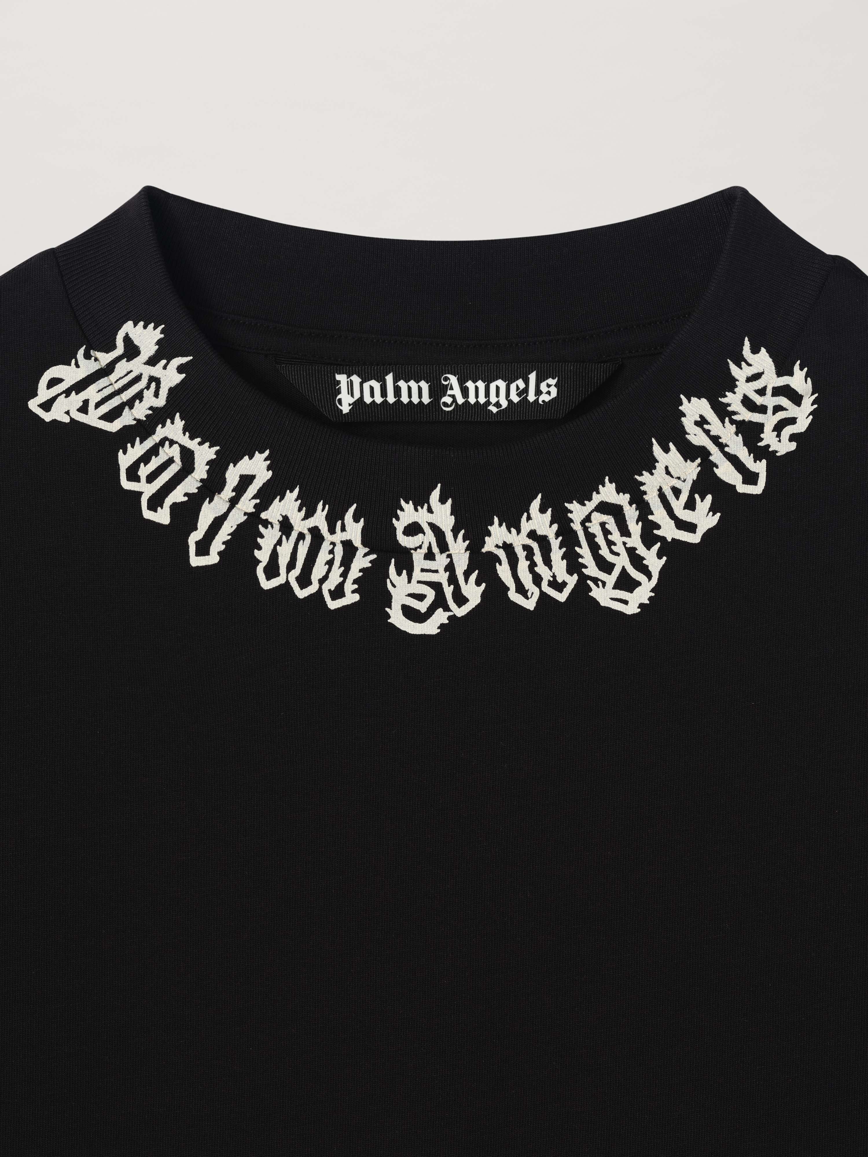 PALM ANGELS NECK LOGO TEE