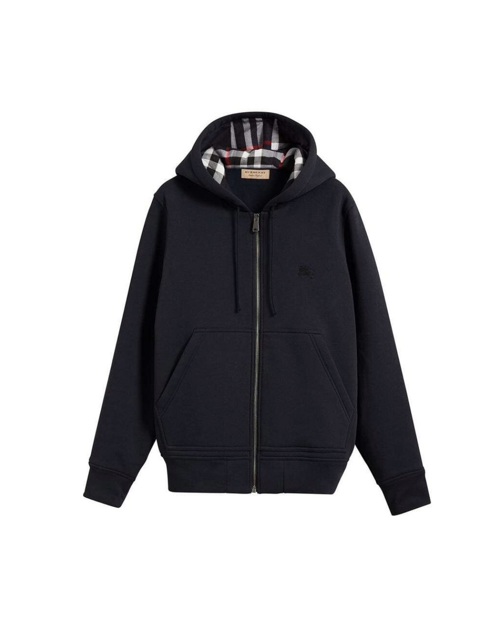Athena Burberry zipper with branded metal pull and high-quality stitching, designed for durable and stylish clothing or accessories.