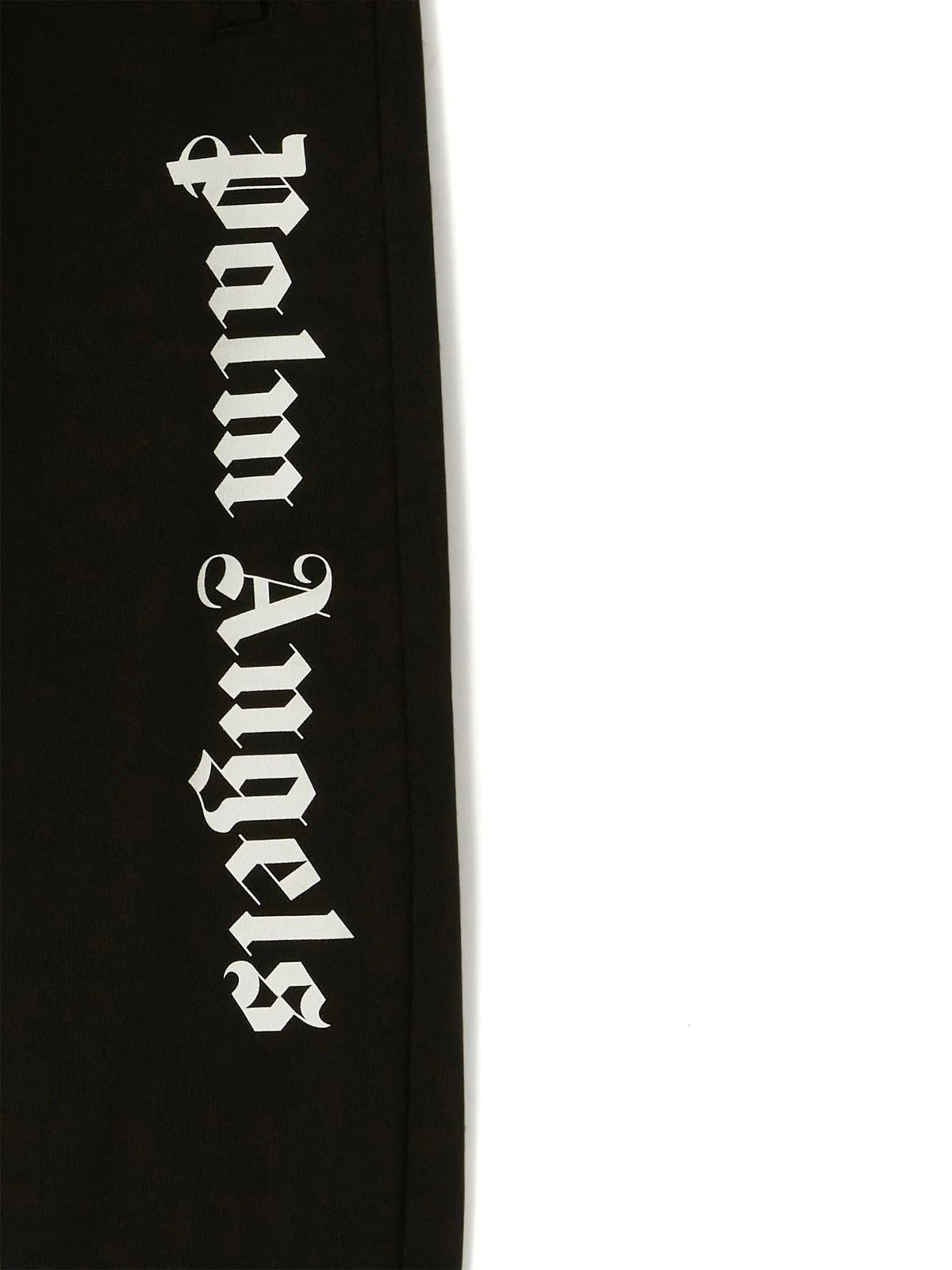 Athena Palm Angles tracksuit in black, featuring a hoodie and matching pants, displayed on a hanger against a white background.
