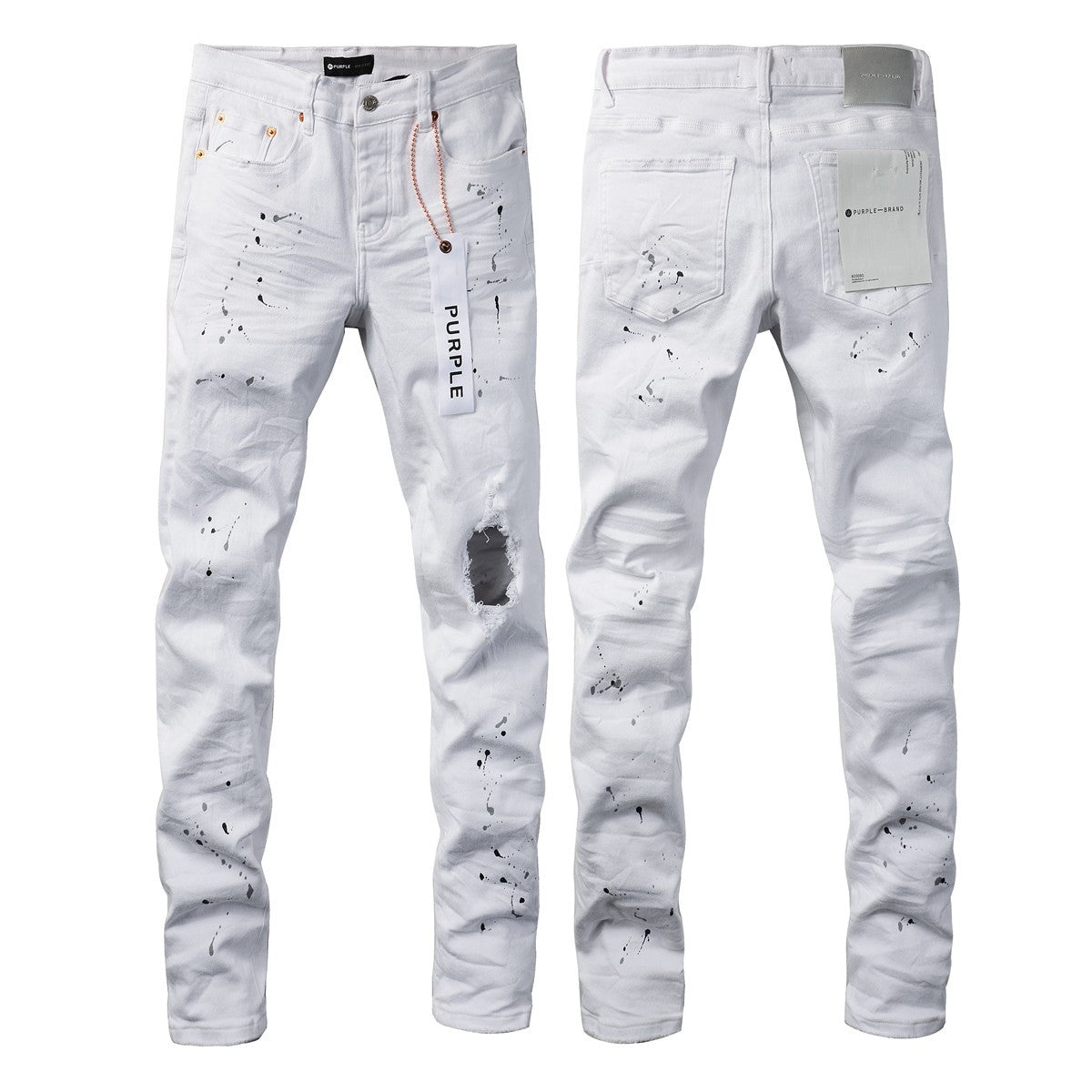 Purple ATHENA™ jeans with a slim fit design, featuring classic five-pocket styling and belt loops.