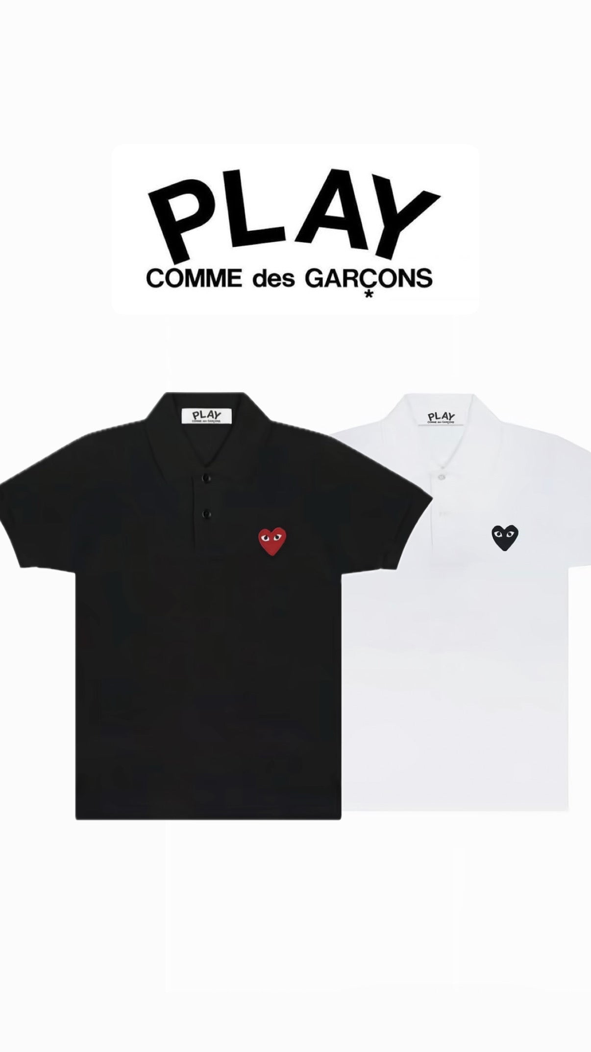Athena™ Garçons Play polo shirt featuring a classic design with a collar, short sleeves, and the iconic heart logo on the chest.