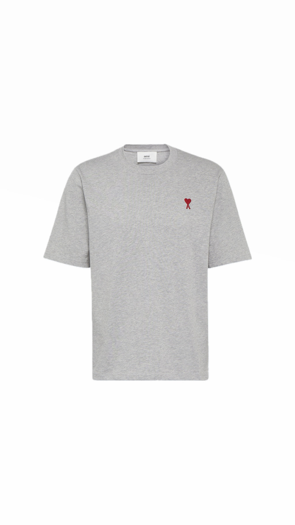 A white Ami t-shirt by ATHENA ™ with a round neckline and short sleeves, displayed flat on a neutral background.