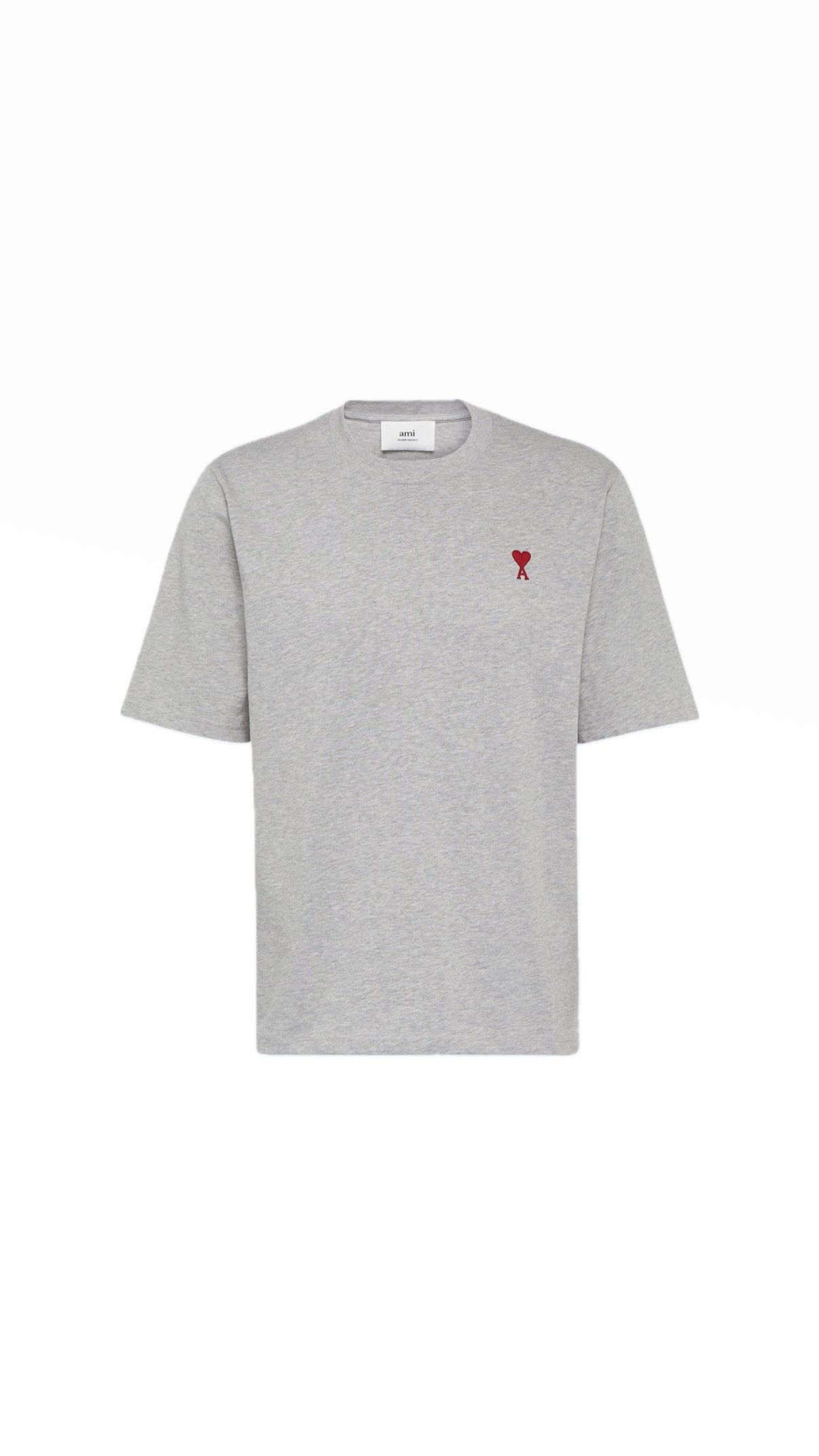 A white Ami t-shirt by ATHENA ™ with a round neckline and short sleeves, displayed flat on a neutral background.