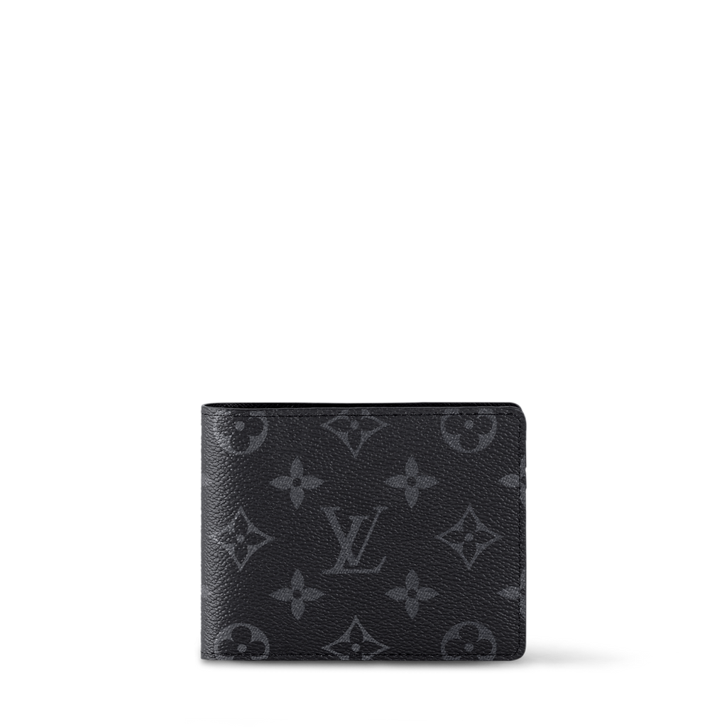 Athena LV wallet made of leather with multiple card slots and a sleek design, shown in a close-up view.