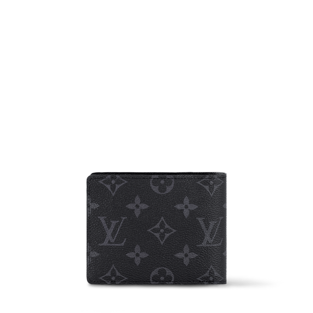 Athena LV wallet with multiple card slots and sleek leather design, displayed open showing interior compartments.