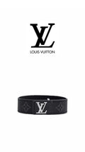 Athena LV leather slim bracelet featuring a sleek design with fine stitching and a subtle logo detail.