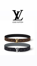 Athena LV belt with stylish leather strap and metal buckle, featuring designer logo and intricate detailing.