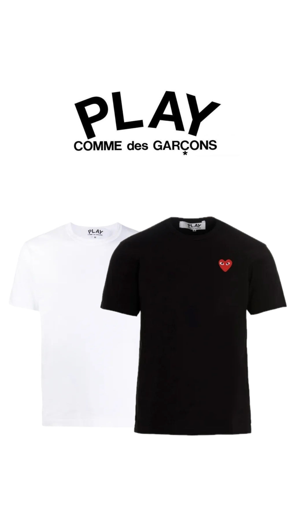 Athena™ Garcons Play t-shirt featuring the iconic heart logo, soft cotton fabric, and casual fit, displayed on a plain background.
