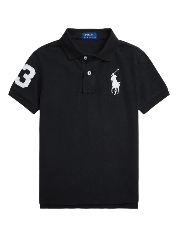 Athena™ Ralph Lauren jersey polo shirt in classic style with collar and short sleeves, displayed on a plain background