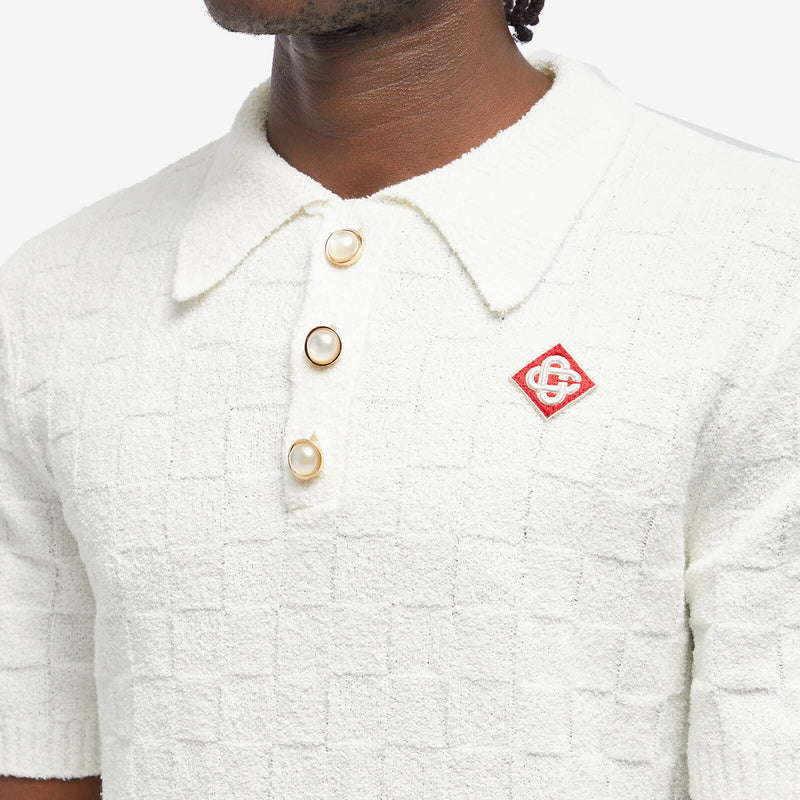 Casa blanca textured knit polo