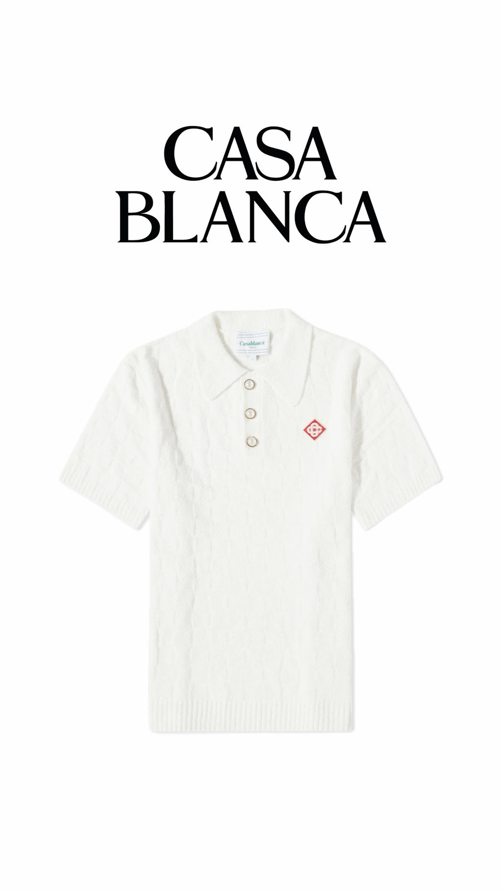 Casa blanca textured knit polo