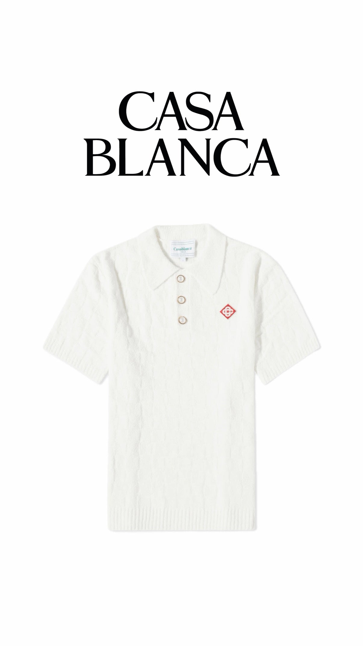 Casa blanca textured knit polo