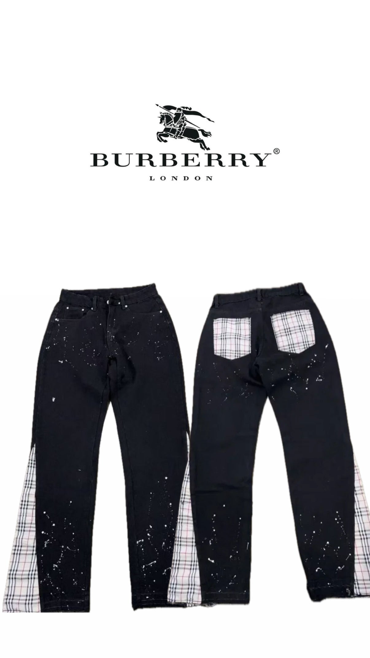 Burberry custom flared jeans