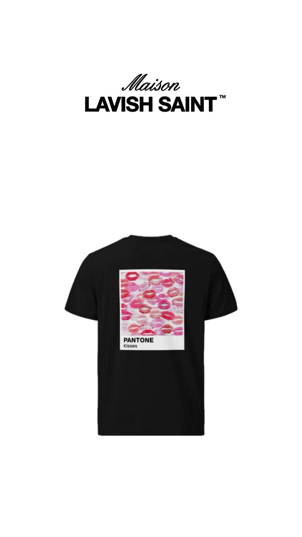 ATHENA™ Lavish Saint Kisses T-shirt featuring a stylish graphic print on a comfortable cotton fabric.